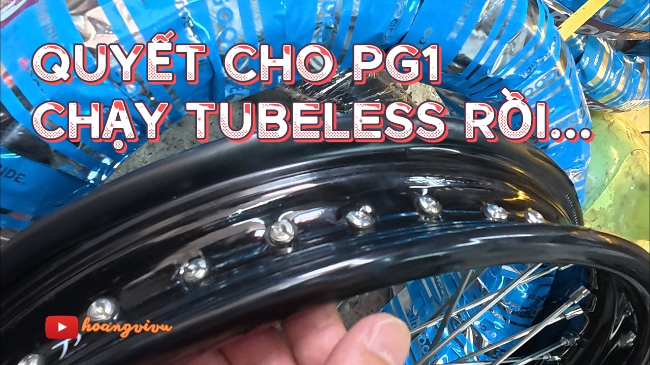 🏍️ Em PG1 của tôi bắt đầu chạy tubeless rồi...#travel #motovlog #pg1