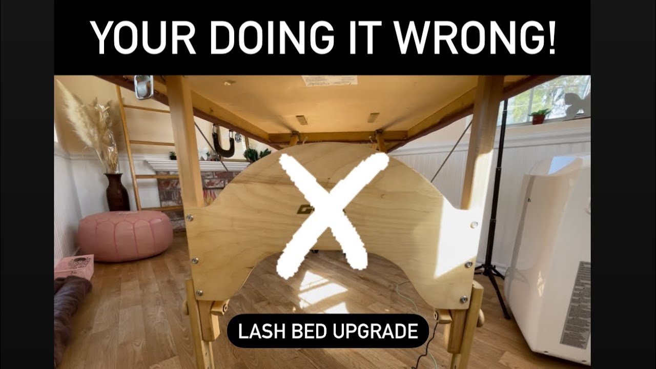 modified massage table into lash bed + Why you don&rsquo;t need a recliner for lashing