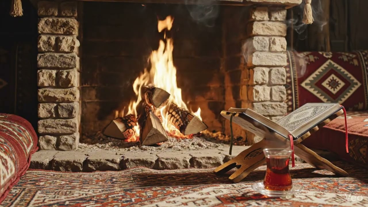 Ramadan Vibe | Fireplace, tea, relax, calming,
