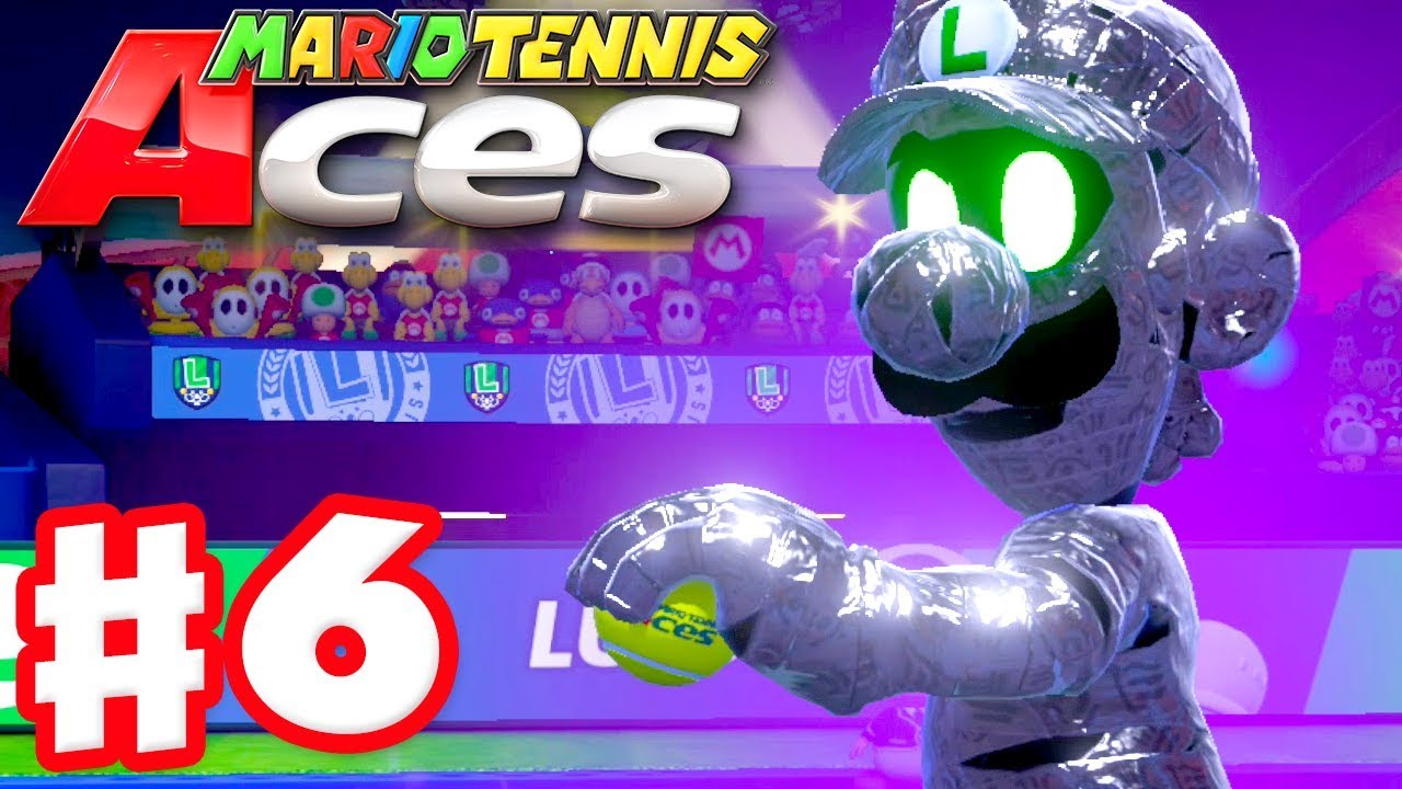 Mario Tennis Aces - Gameplay Walkthrough Part 6 - Wario, Waluigi, and Luigi! (Nintendo Switch)