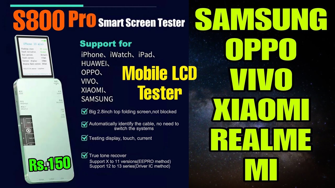DL S800 Multi-funtional 6 in 1 LCD Screen Tester For iPhone Samsung Huawei Oppo Vivo Xiaomi Which