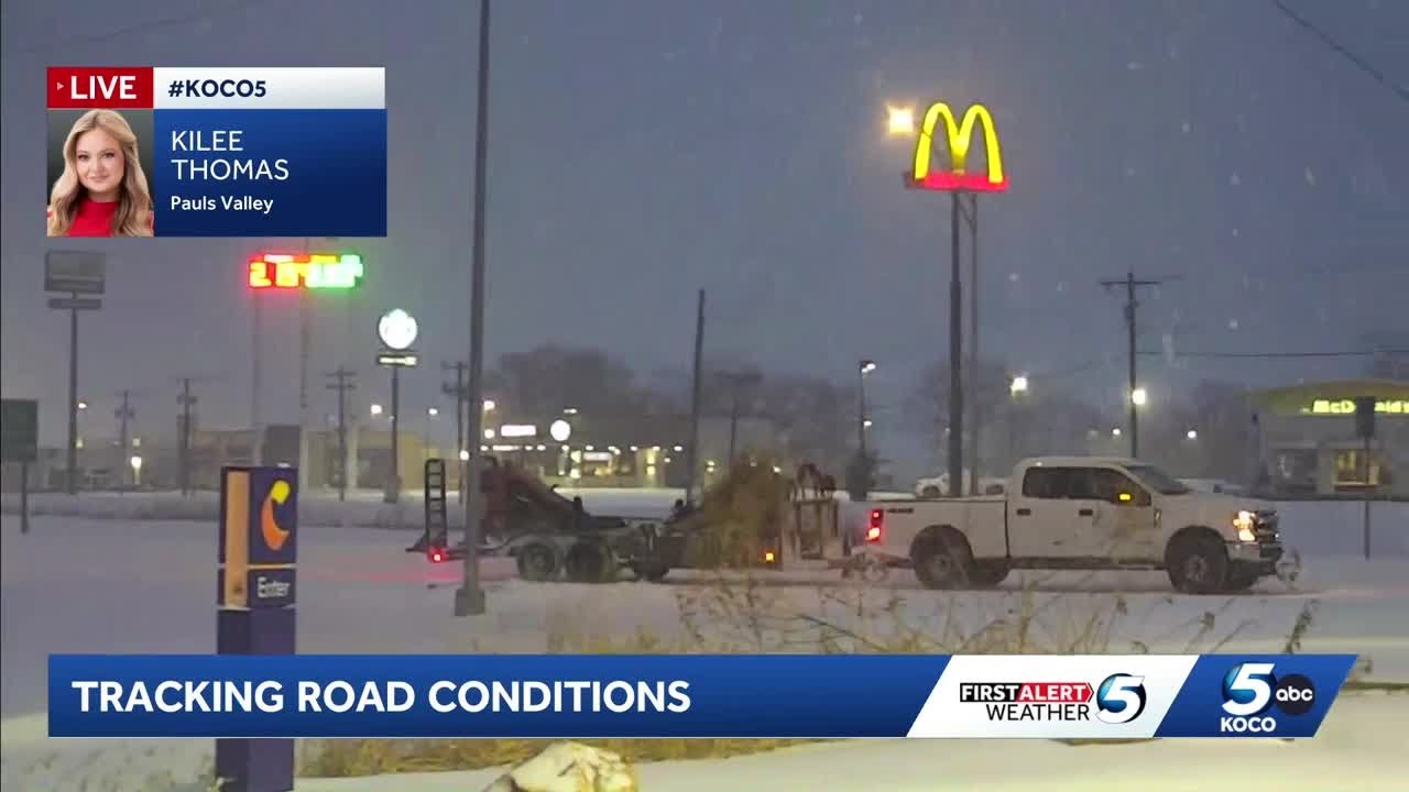Oklahoma Winter Storm: Tracking snowy road conditions across the state