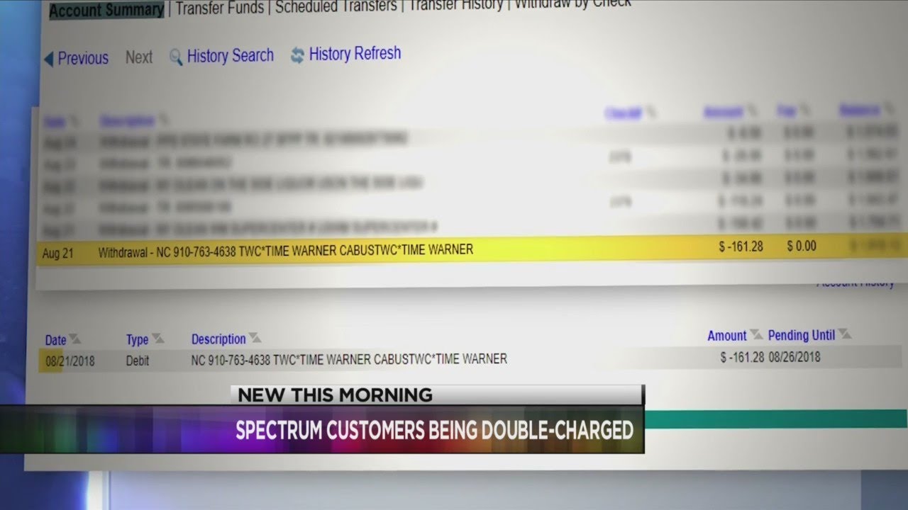 Spectrum allegedly double-charging customers