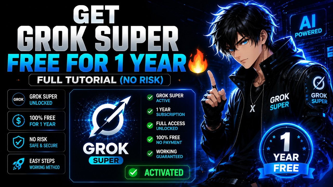 Get Grok Super FREE for 1 Year 🔥 Full Tutorial (No Risk)