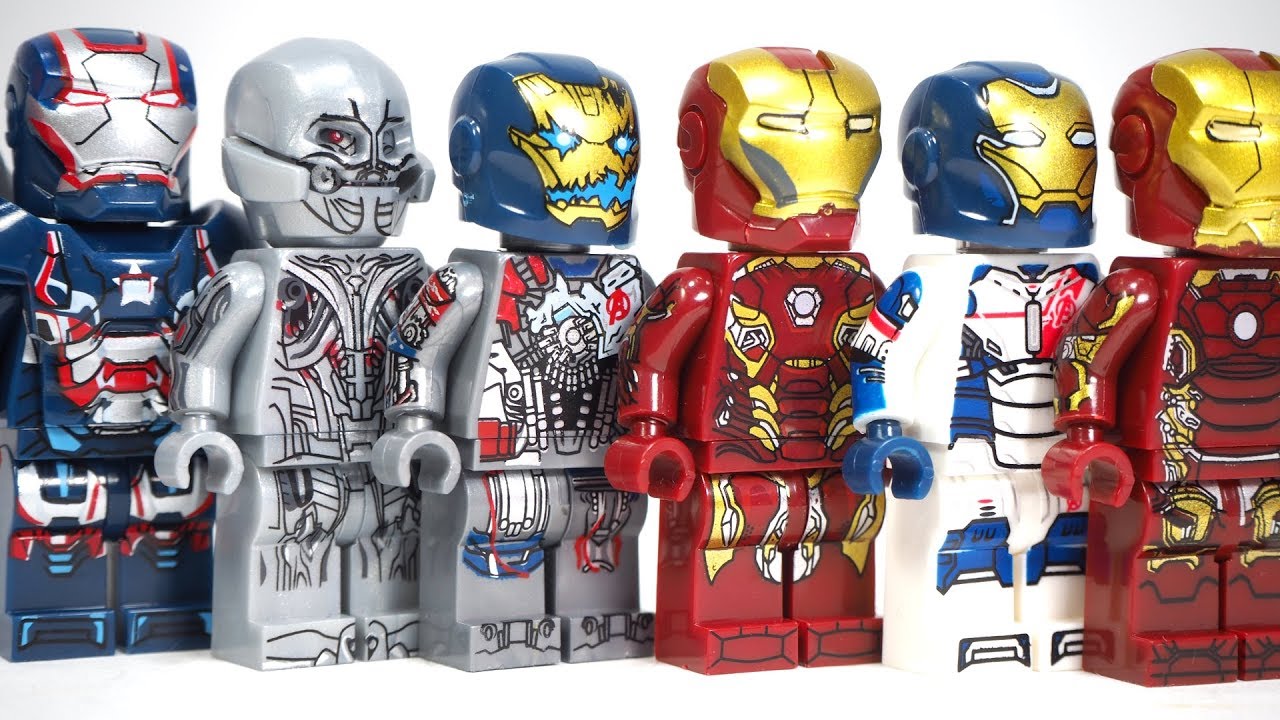 Lego Iron Man Avengers Age of Ultron Iron Patriot Iron Legion Unofficial Lego Minifigures