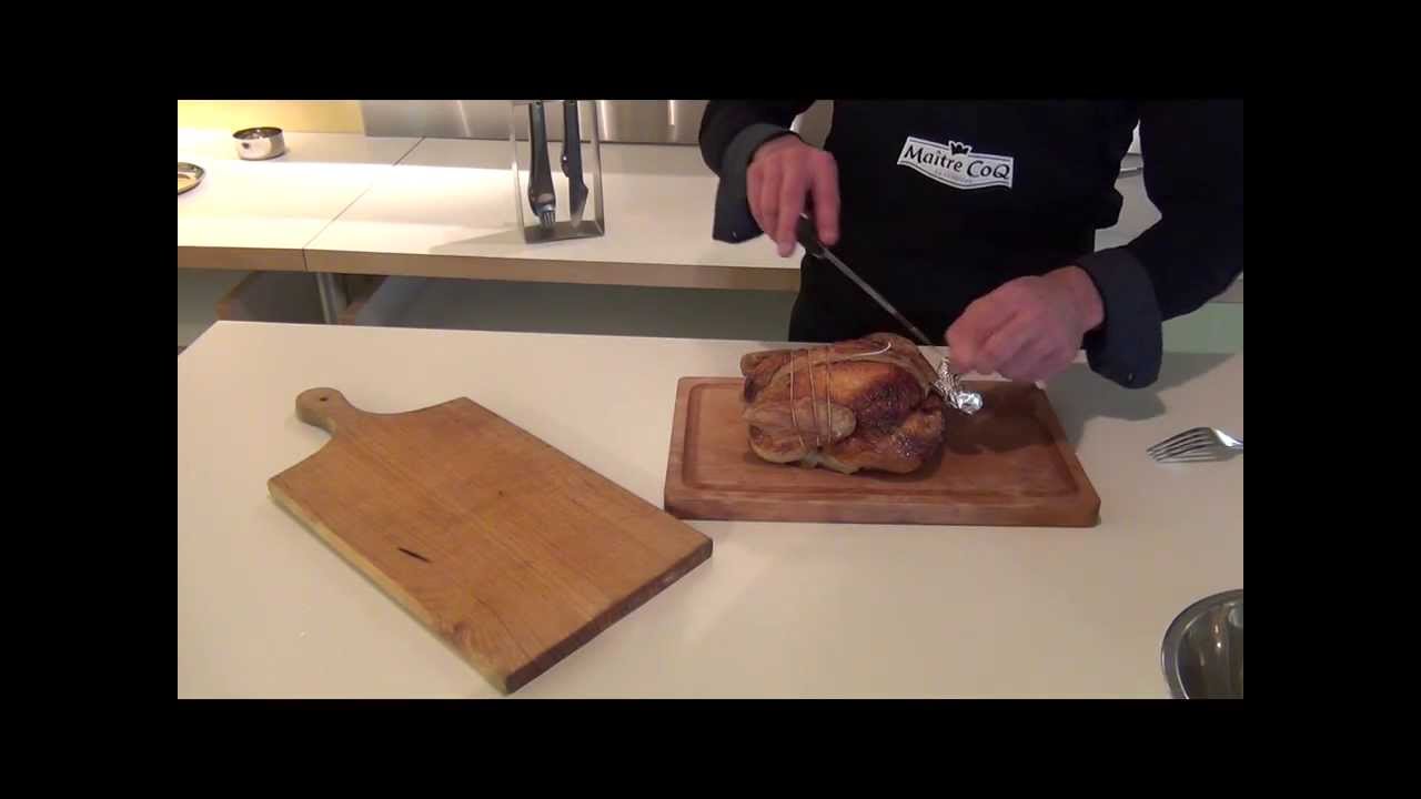 Technique de cuisine : découper une volaille farcie Maître CoQ