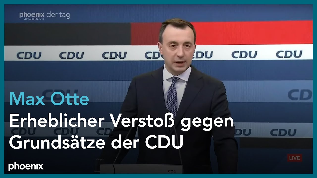 Parteiausschluss von Max Otte: Pressekonferenz mit Paul Ziemiak und Mario Czaja