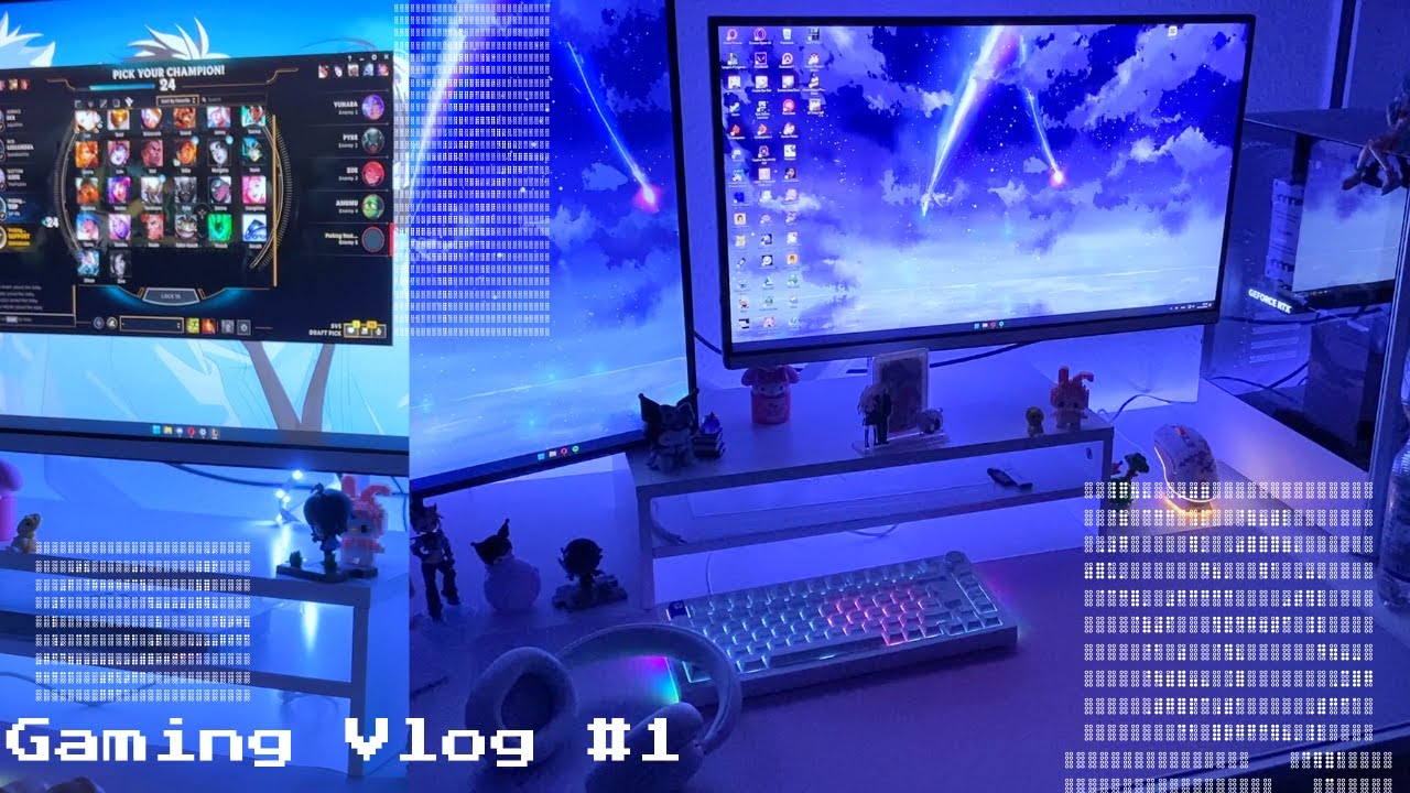 ｡°✩₊Gaming Vlog | A Weekend Full of Gaming ☁︎⋅ | Manga unboxing | League of Legends, Valorant 🎮