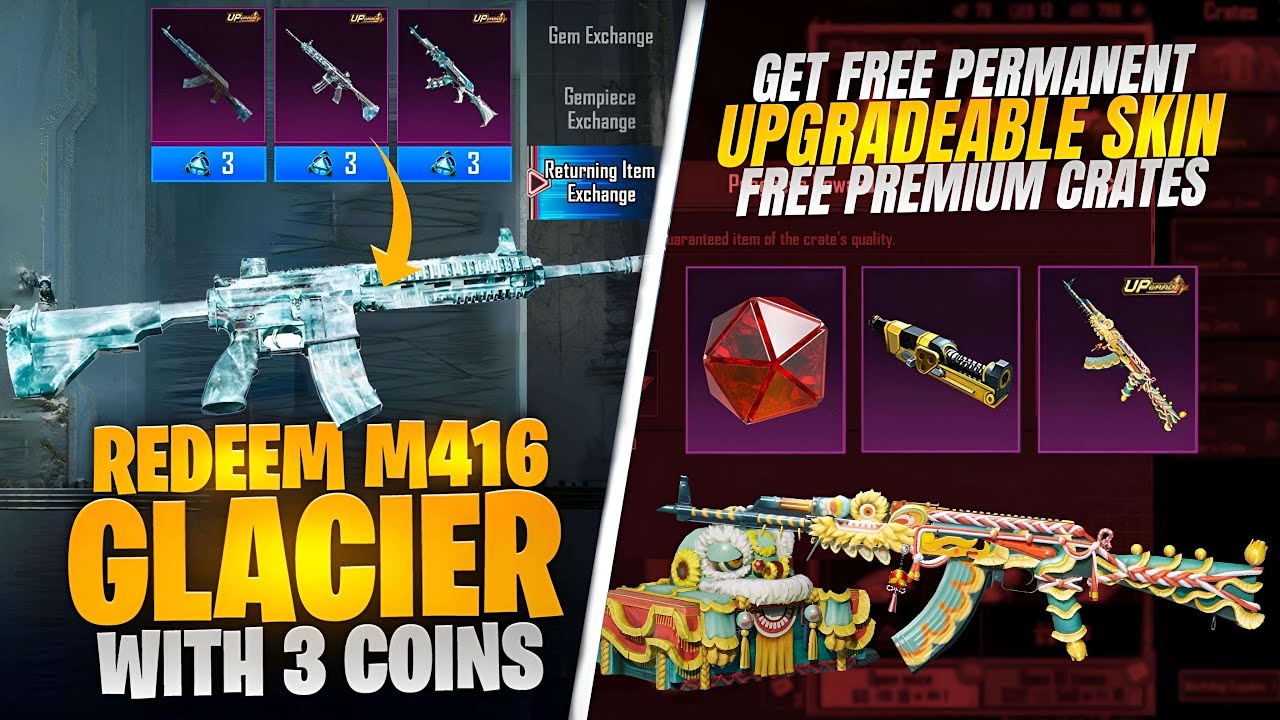 Confirm Premium Crate Upgrade Gun Skin Amazing Rebate Event M16 Glacier Redeem 3 Coins