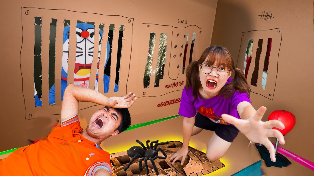 Hà Sam Gặp Nguy Hiểm Trong Nhà Halloween Làm Bằng Bìa Carton Phần 2
