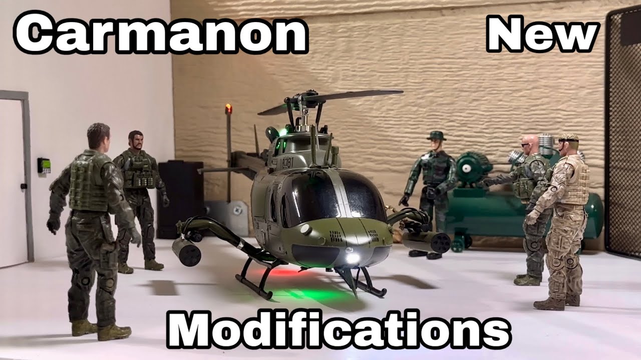 Новые модификации вертолета Carmanon Rc Bell OH-58, модель Kiowa Warrior.