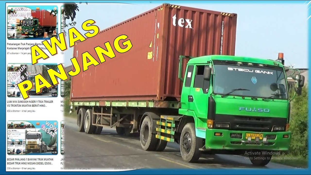 AWAS KONTAINER !! PANJANG TRUK IZUSU UD QUESTER FUSO UD PK HINO