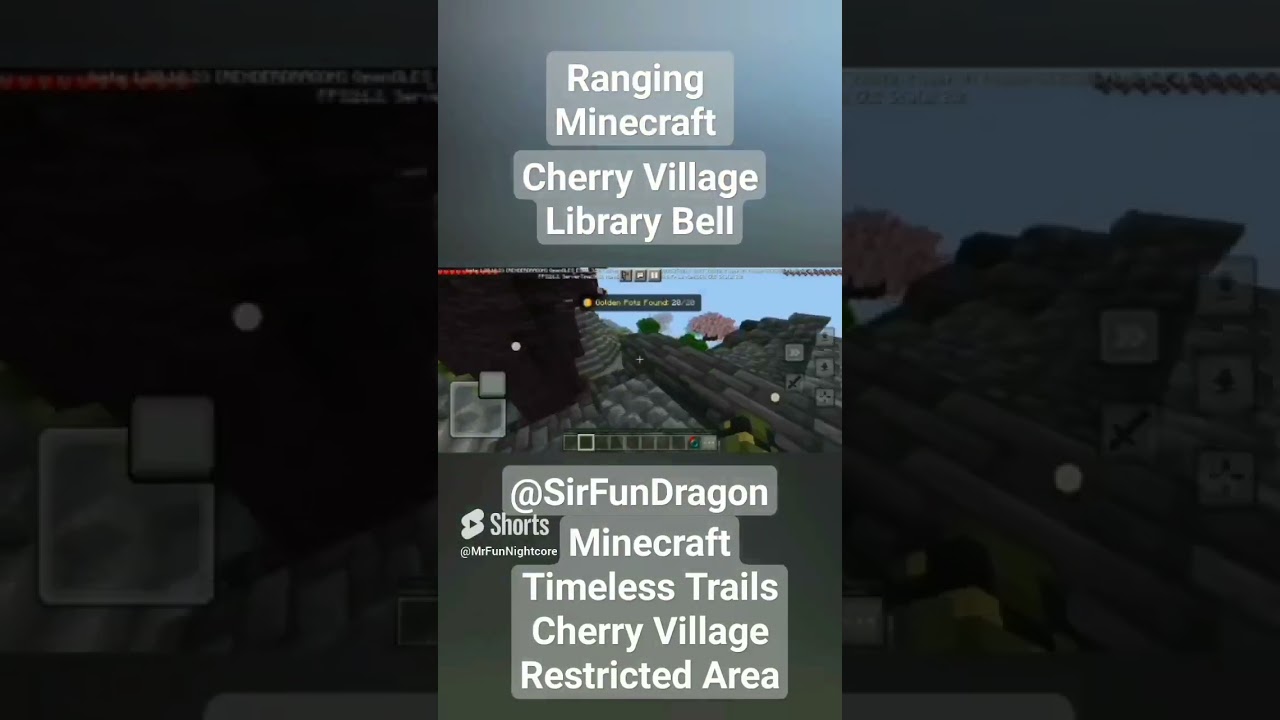 Ranging Minecraft Cherry Village Library Bell #minecraft #timelesstrial #shorts #short #sirfundragon