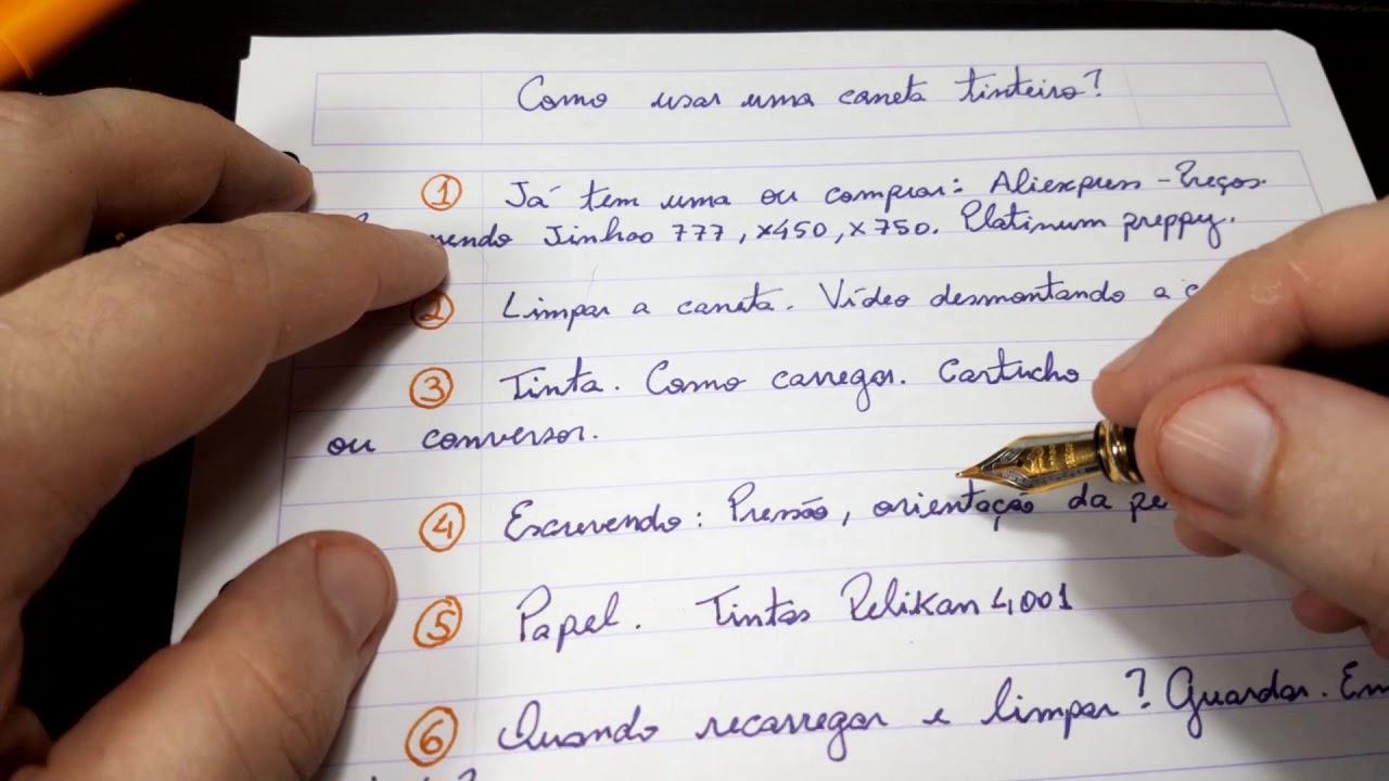 Como usar canetas-tinteiro? Iniciantes.