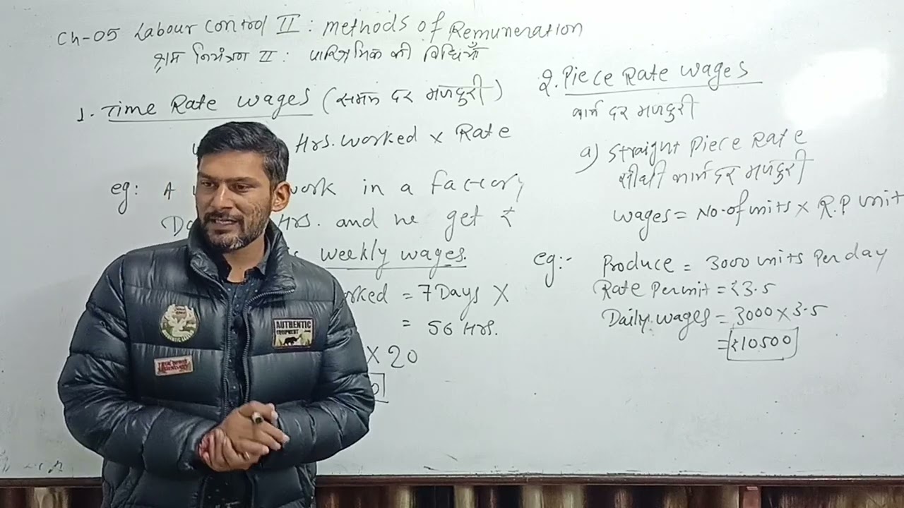 Ch 05 Labour Control II Methods of Remuneration MDSU B.COM part 1