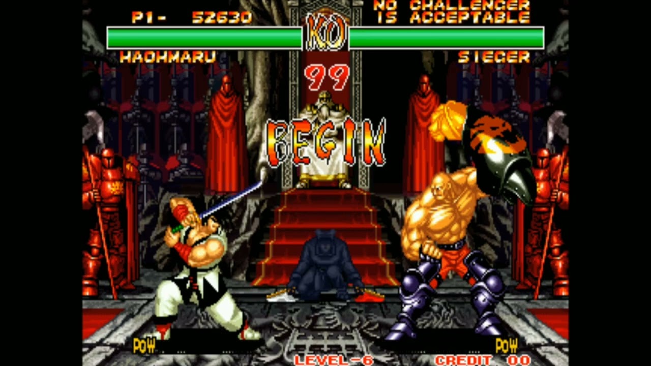 SAMURAI SHODOWN NEO GEO MVS ARCADE LEVEL 6 HAOHMARU 
