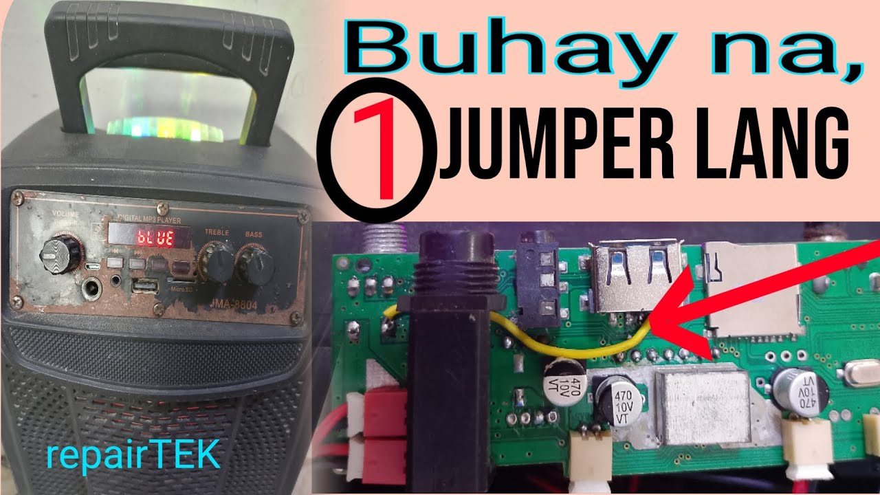 Jasma 8804 ,,1 jumper lang buhay na...#diy #shortsfeed #jasmabluetooth #speaker #repair