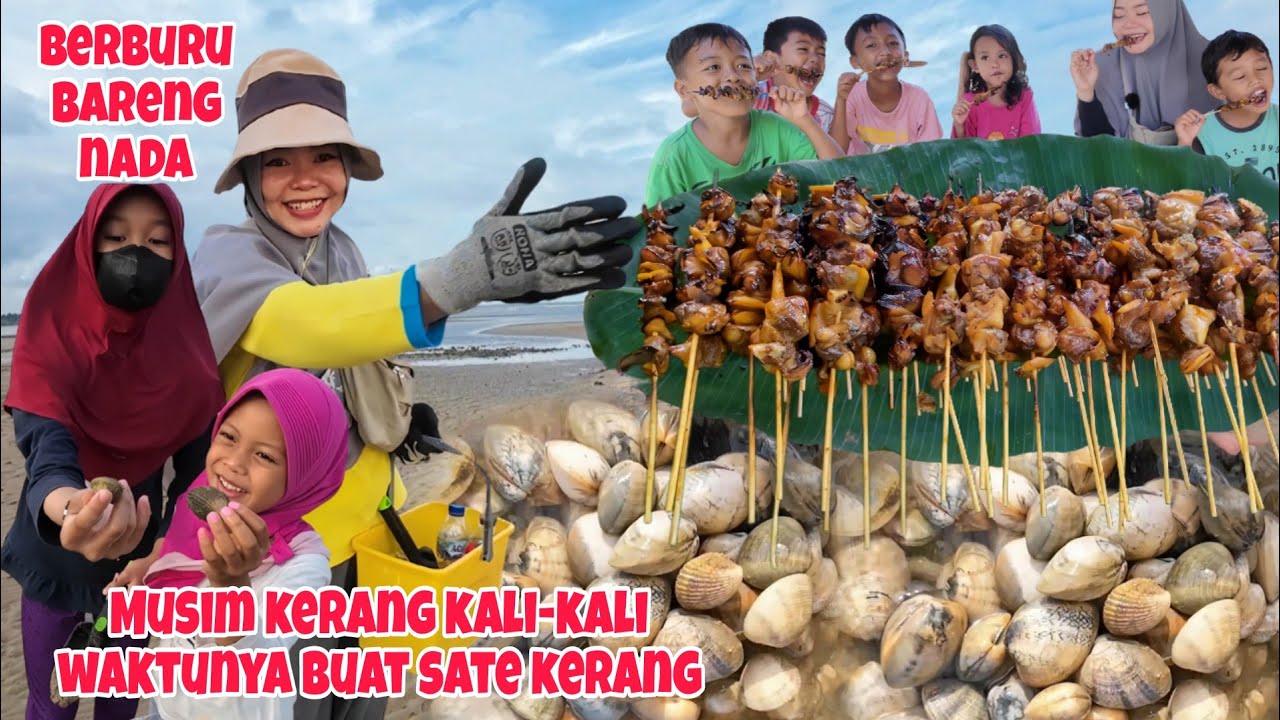 Disini kelihatan jelas LUBANG KERANG kali-kali‼️Musim kerang waktunya pesta sate kerang 🤤