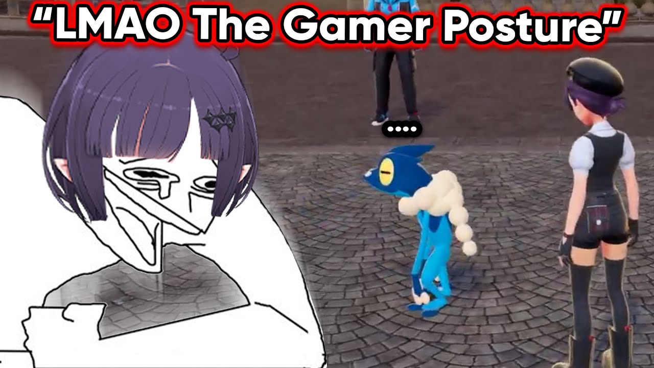 Ina can’t stop laughing when she realizes Frogadier looks too much like a gamer