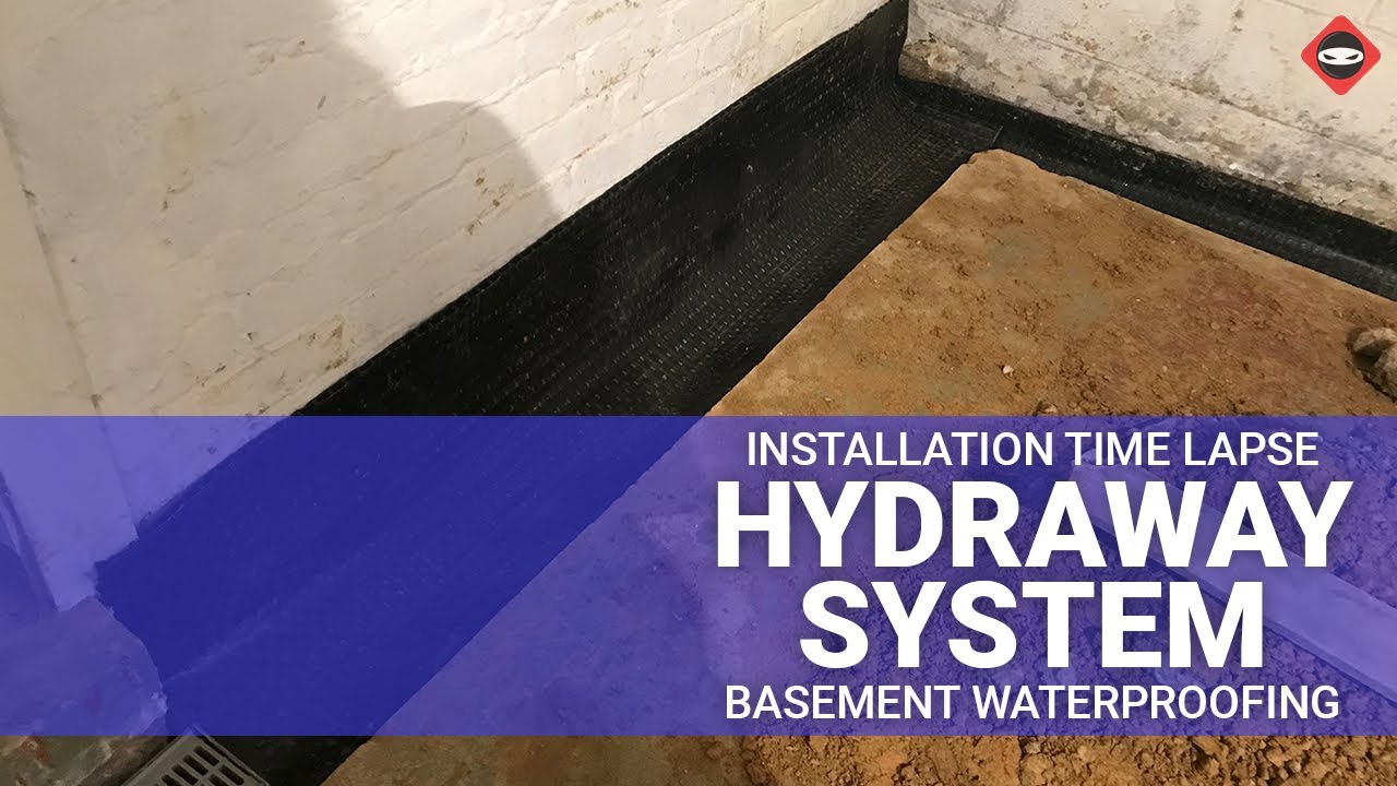 Basement Waterproofing Timelapse | Hydraway Installation