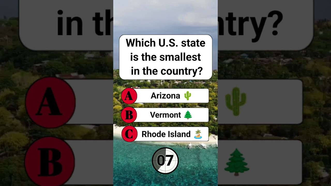 Which U.S. state is the smallest in the country? #shorts #usa #quiz