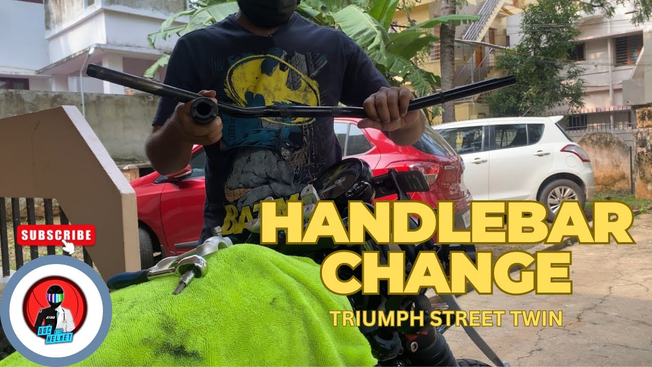 INSTALLING CLIP ON HANDLE BAR ON TRIUMPH STREET TWIN -- CAFE RACER