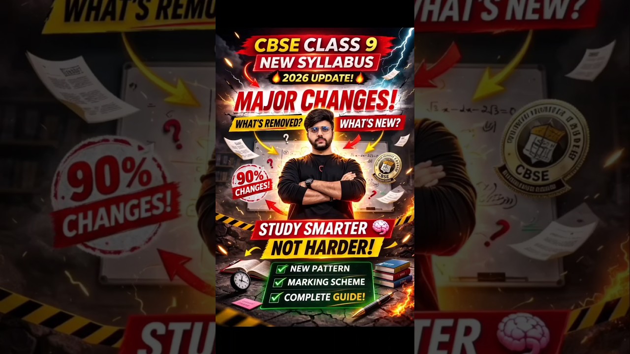 CBSE Class 9 New Syllabus 2026 🔥 Major Changes Explained | New Pattern, Removed Topics