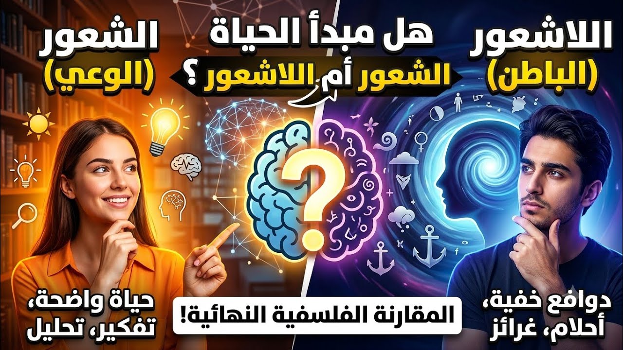 مقالة هل مبدا الحياة النفسية الشعور ام اللاشعور ؟سنة الثالثة ثانوي شعبة اداب وفلسفة
