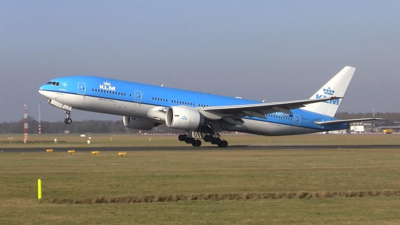 KLM ► Boeing 777 ► Touch & Go! ✈ Groningen Airport Eelde