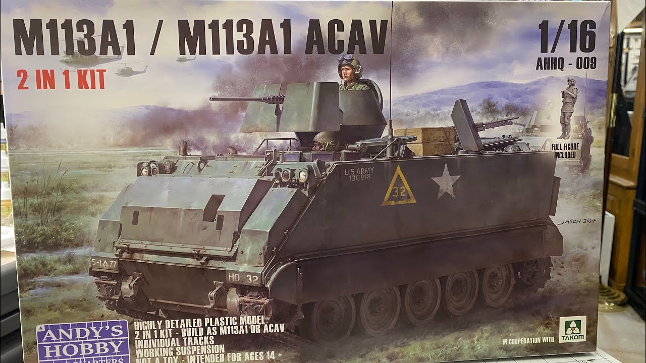 NEW RELEASE Andy's Hobby Headquarters AHHQ009 1/16 M113 A1 /M113 A1 ACAV APC 2 in 1