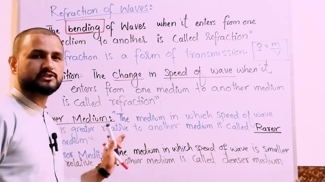 Refraction of waves- properties of waves-Class 10th physics chapter 10- Asaanphysics