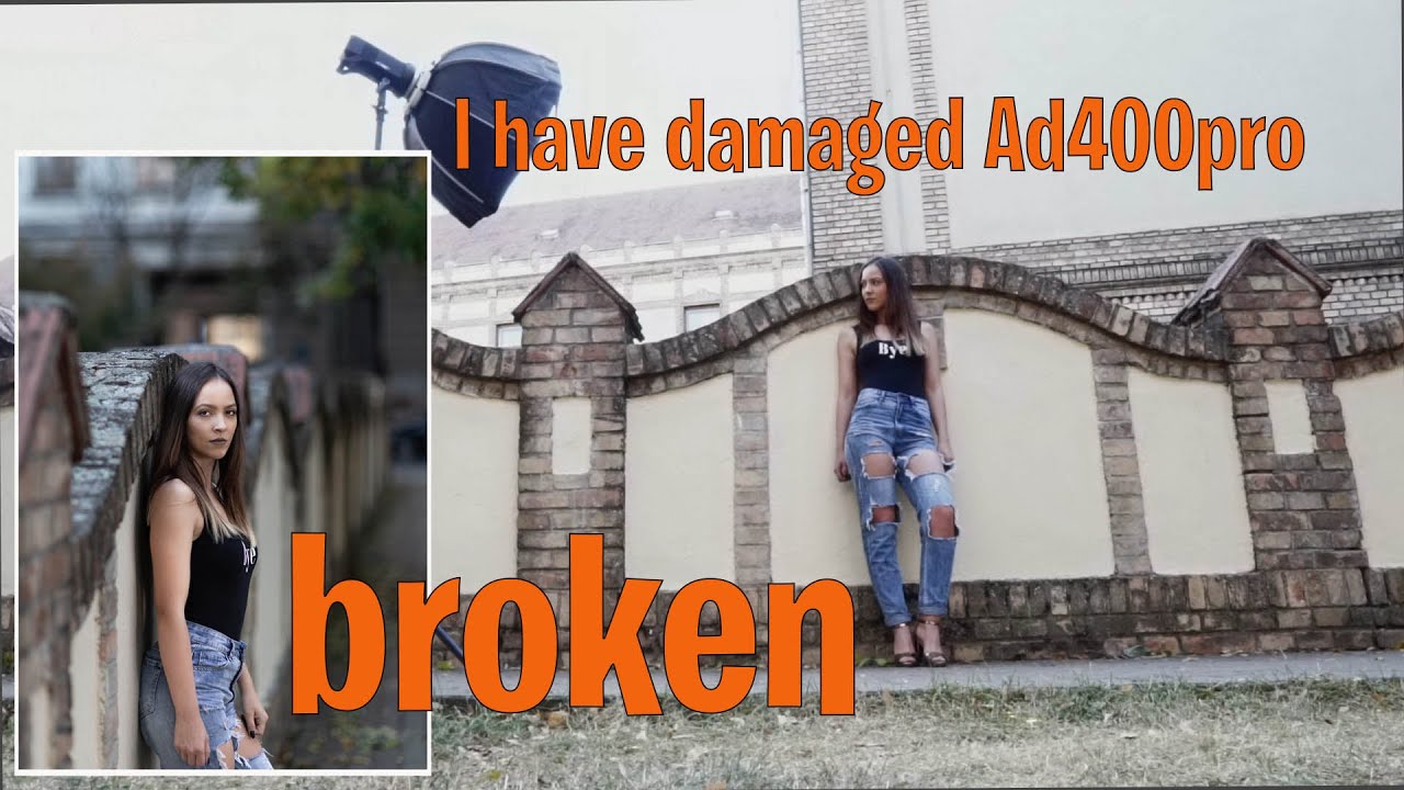 I damaged the Godox AD400 behind the scene with Cristina