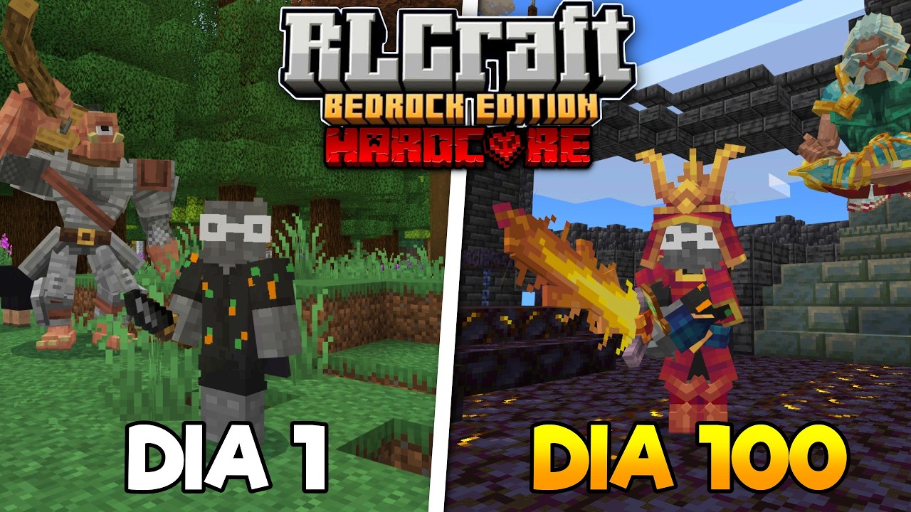 100 DÍAS en RLCraft Bedrock en Minecraft Hardcore