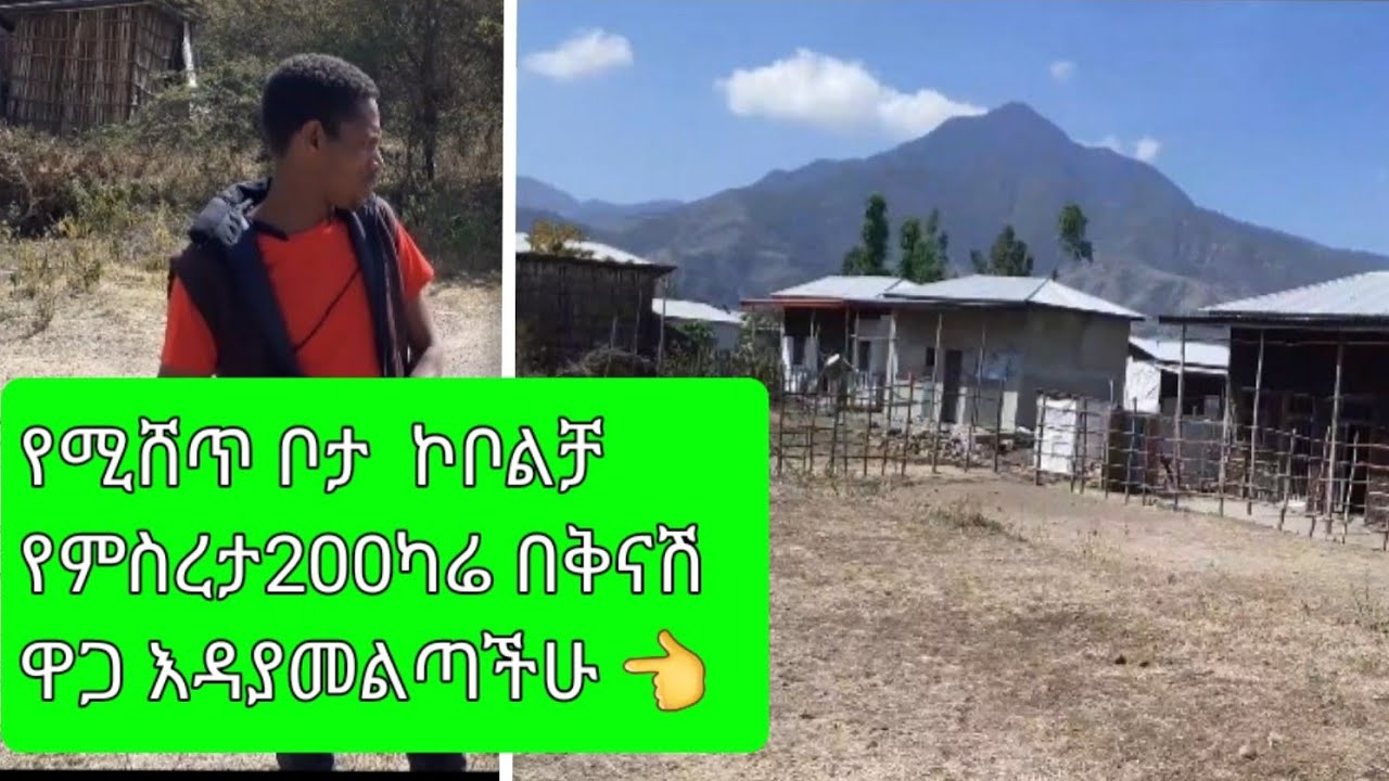 የሚሸጥ ቦታ ኮቦልቻ የምስረታ 200ካሬ በቅናሽ ዋጋ እዳያመልጣችሂ