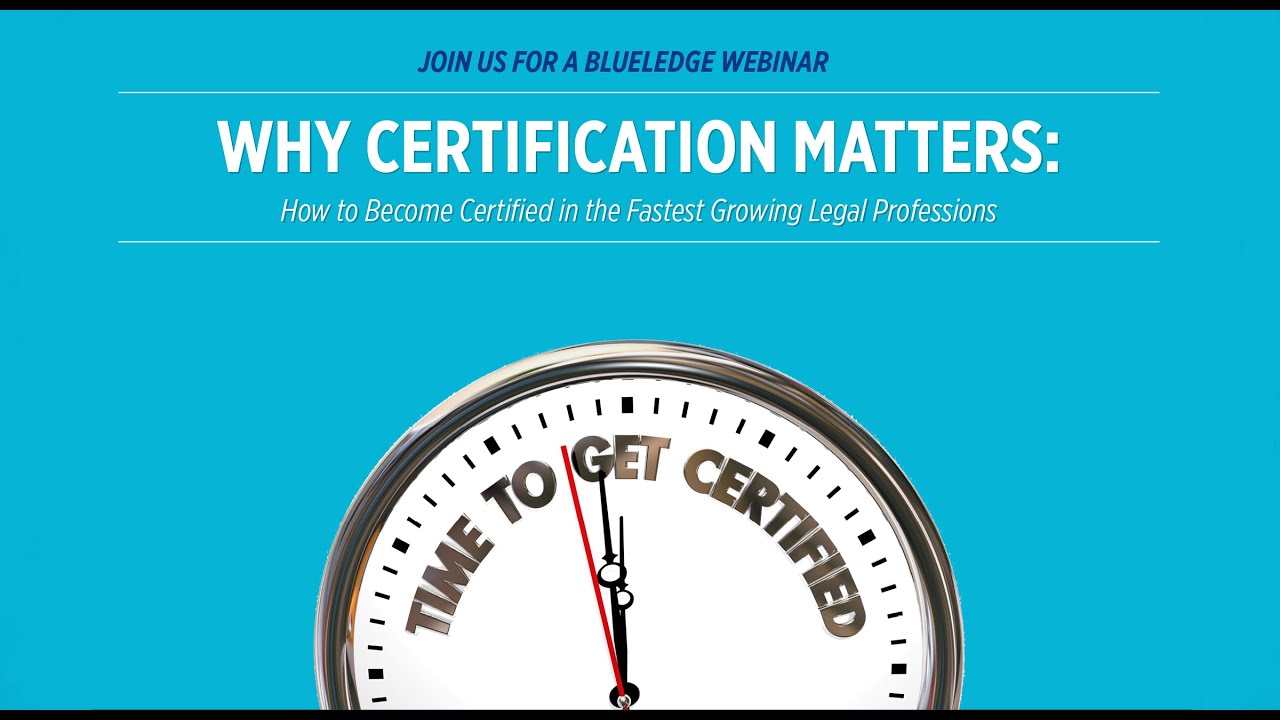 Why Certification Matters