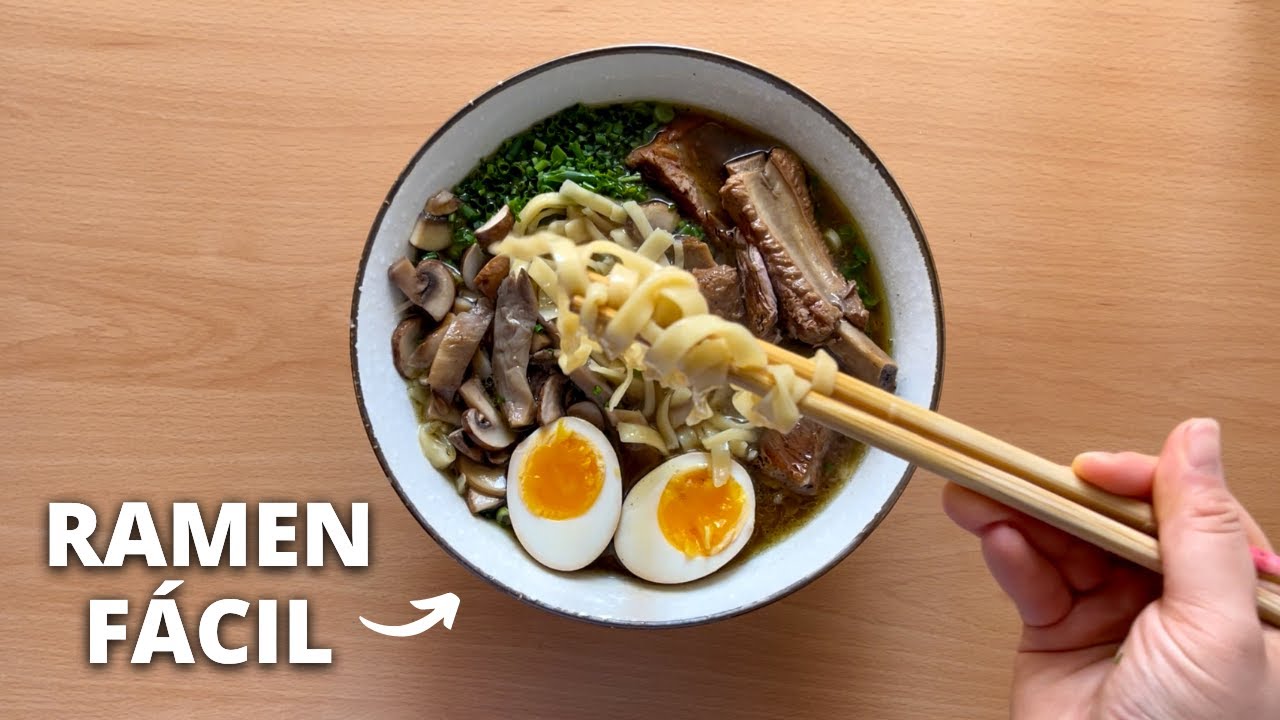Ramen Casero Fácil paso a paso 🍜 | Cocina con Coqui