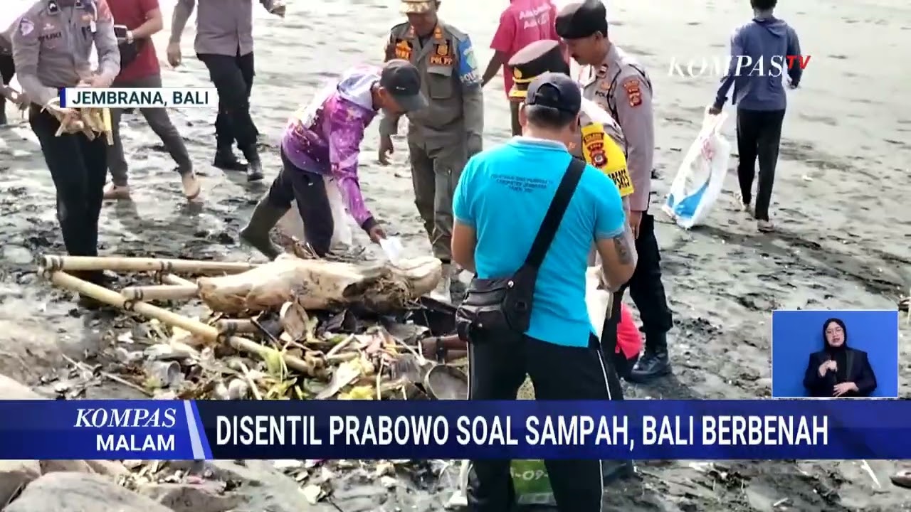 Aksi Bersih Bersih Pantai Bali, Polres Jembrana dan Warga Kumpulkan 5 Ton Sampah