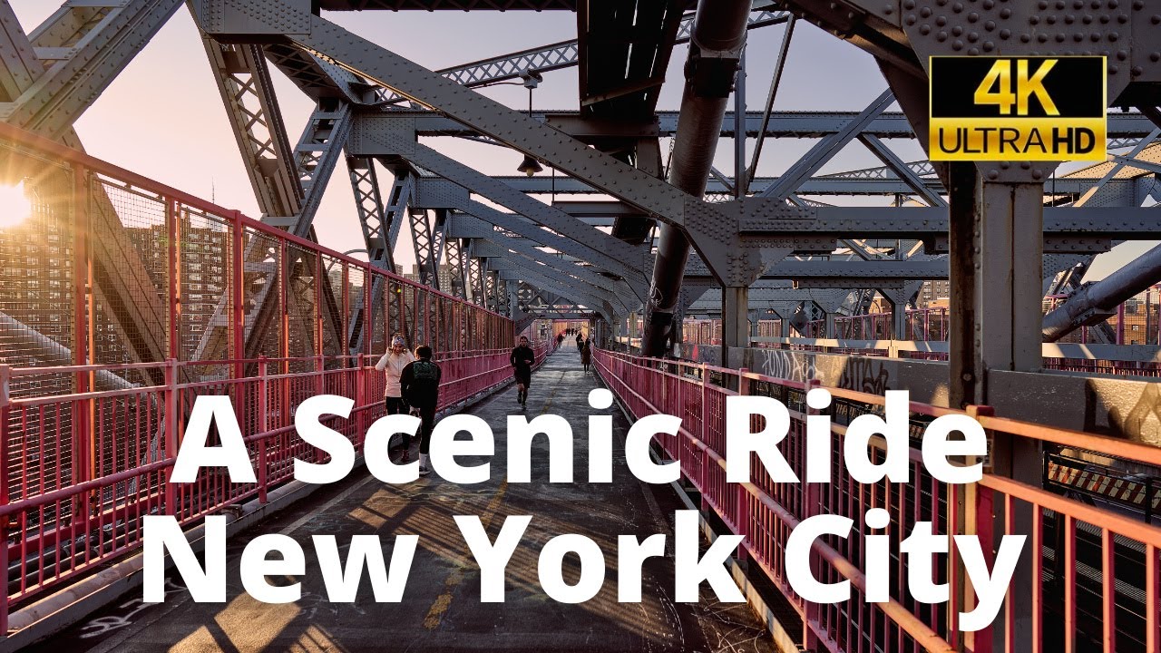 Ride and Walk The Williamsburg Bridge in NYC | New York [4K]