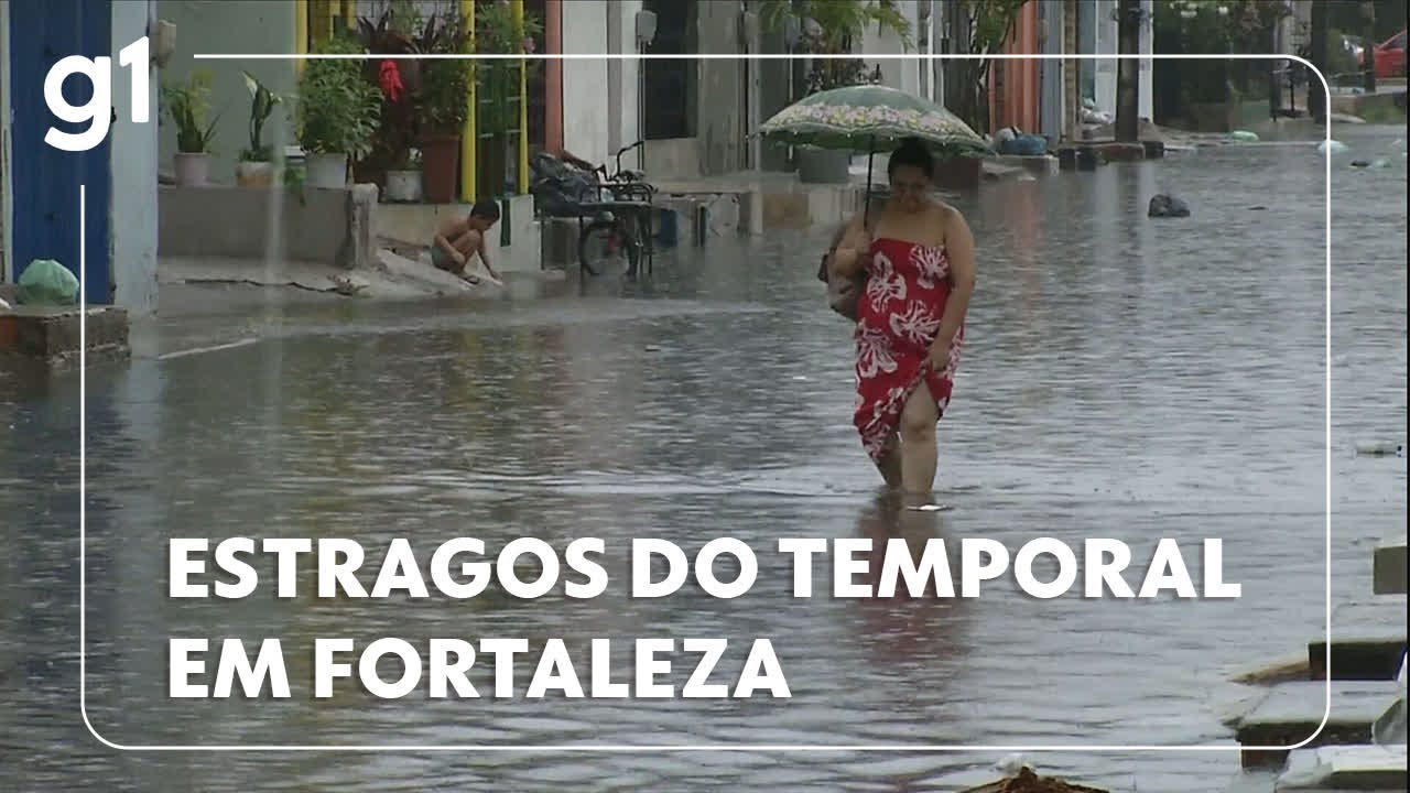 Fortaleza: chuva alagou ruas e invadiu casas; menino de 15 anos morreu