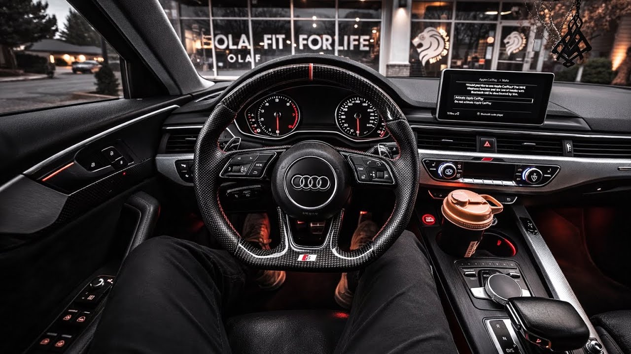  POV drive around the city.  ASMR audi a4 b9 with some mods done to it. 