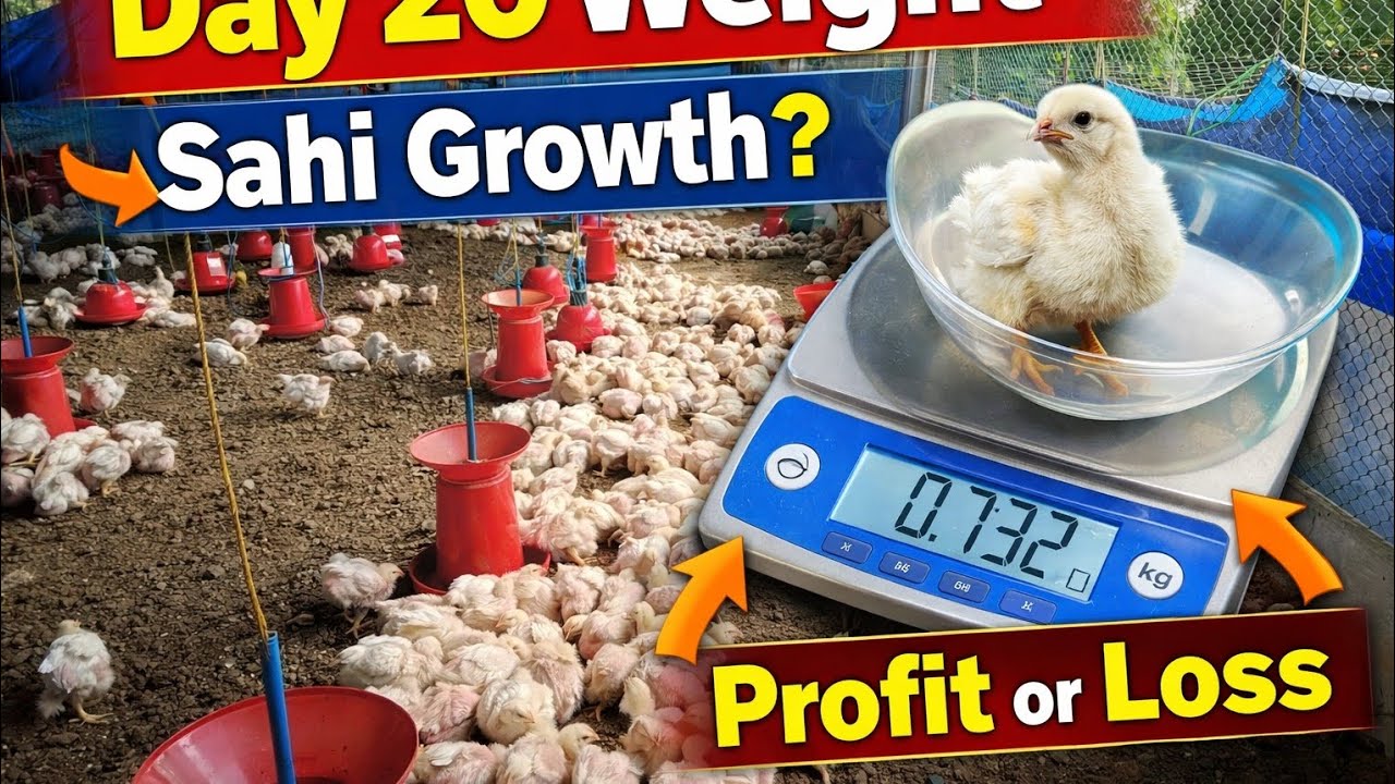 Poultry Farming Day 20 | Weight Check & Tips
