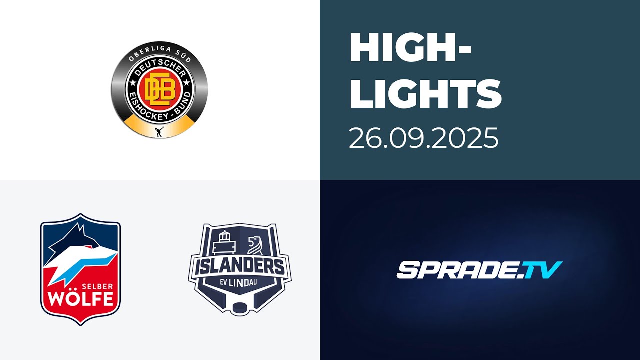 26.09.2025 - Highlights - Selber Wölfe vs. EV Lindau Islanders