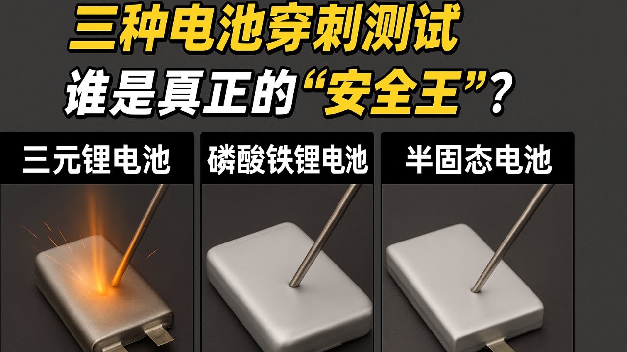 電動車電池安全實測：三元鋰直接“爆”，半固態最淡定！