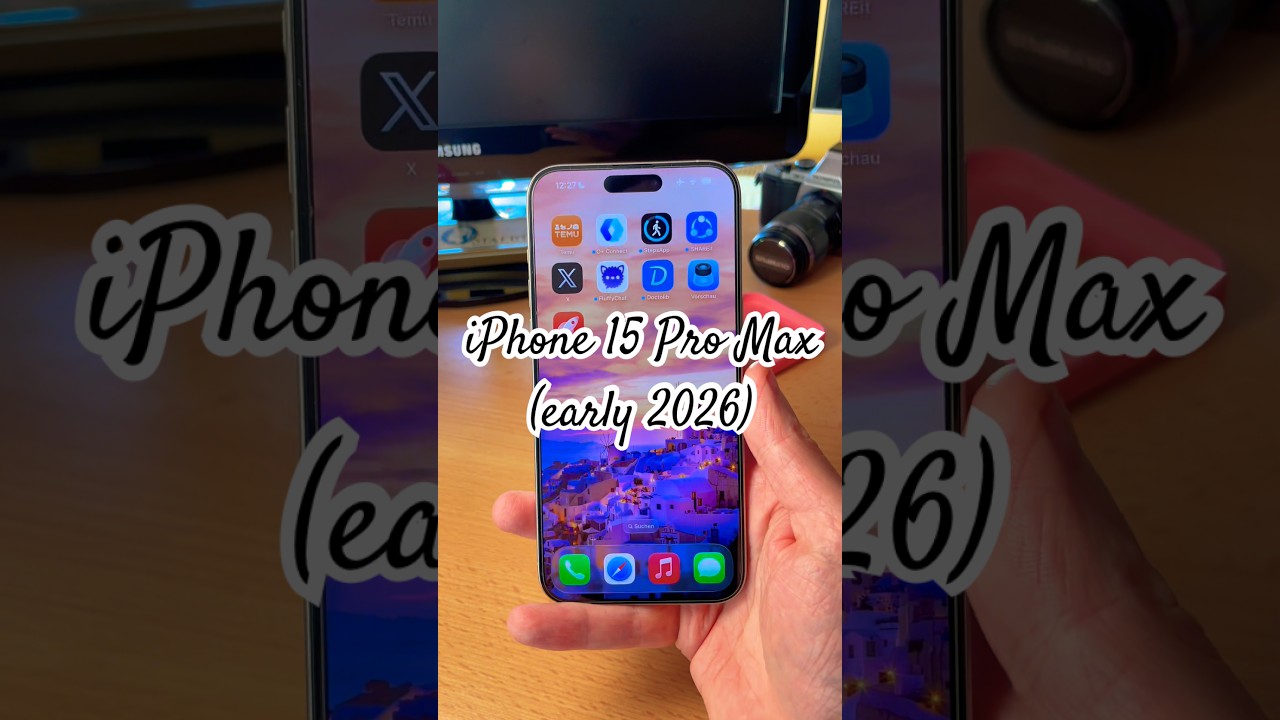 iPhone 15 Pro Max in early 2026 (256 GB, white titanium) 