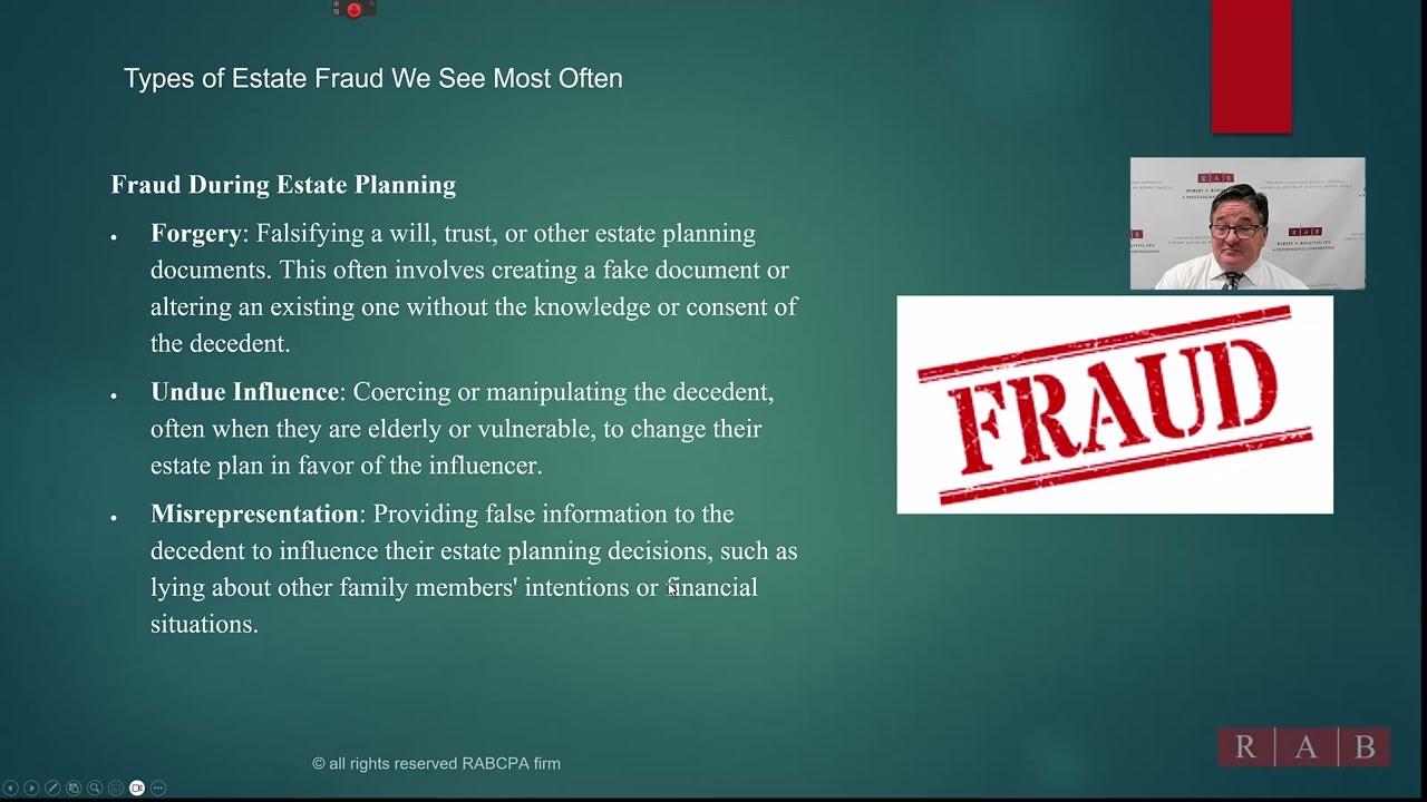 Breaking Down Estate Fraud