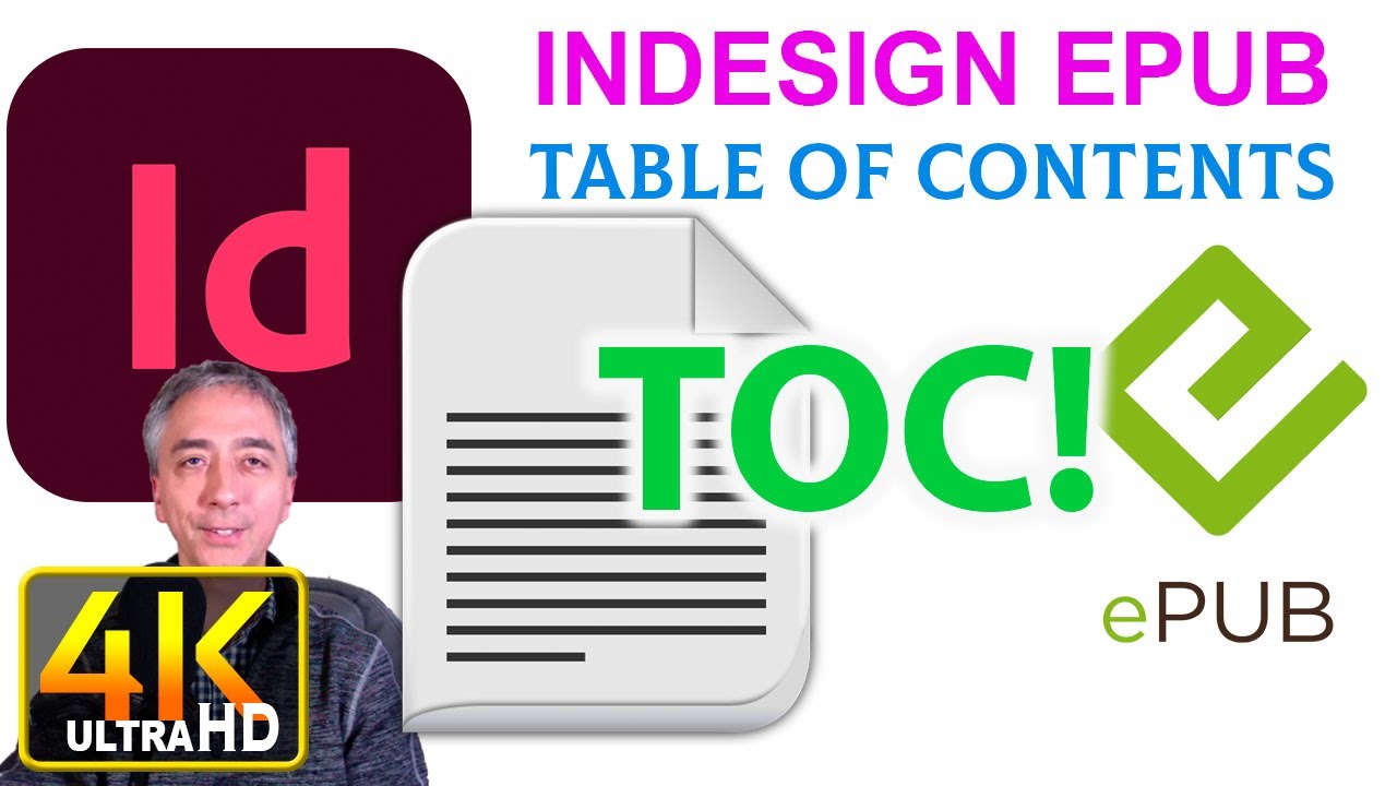 How to Create a Table of Contents TOC Indesign CC EPUB Export (4k UHD)