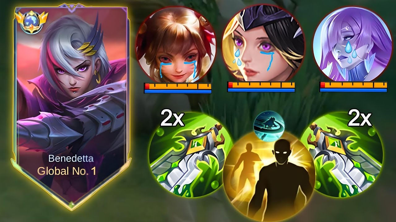 NEW ONE HIT BUILD DOUBLE BLADE OF DESPAIR!! 🔥 BENEDETTA FLICKER COMBO | MOBILE LEGENDS BEST BUILD