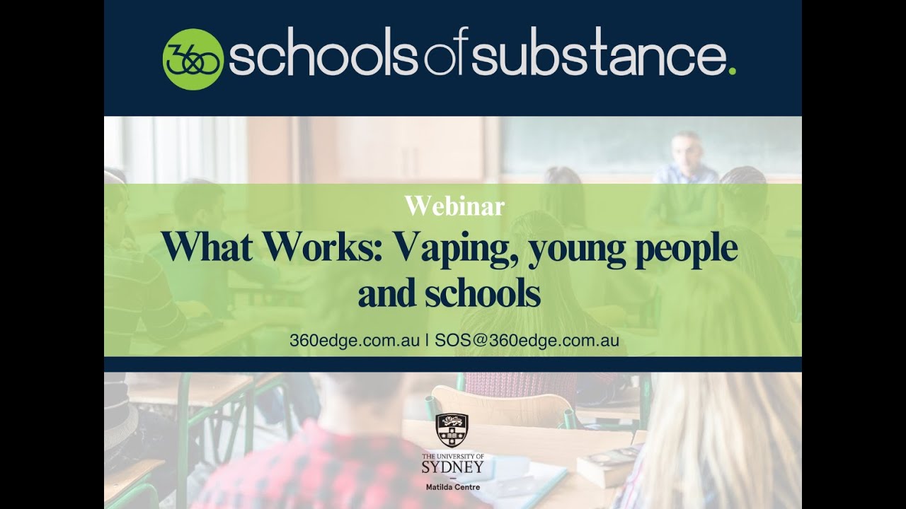 SOS What works Vaping young people and schools webinar 26 October 2023