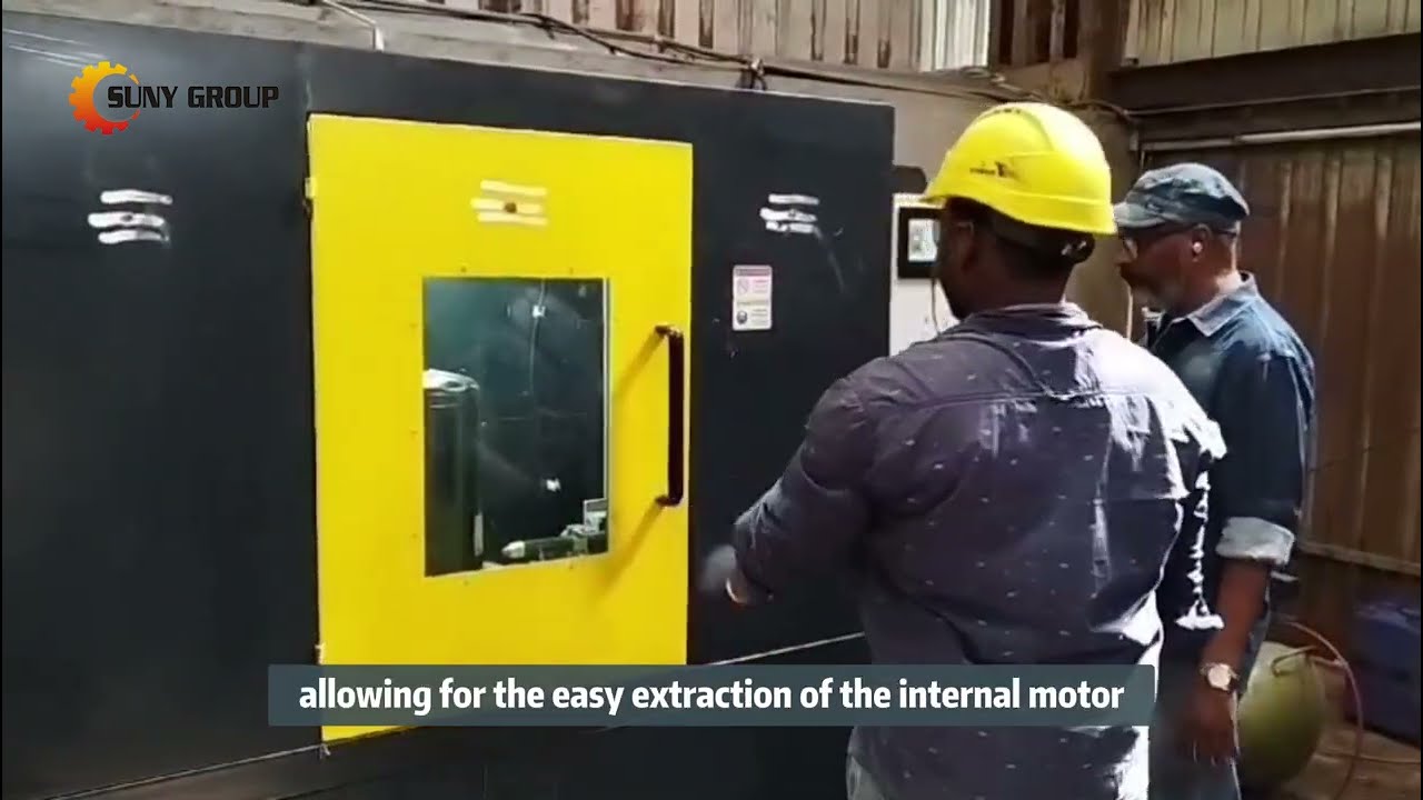 How India Recycles Compressors: Powerful Shell Cutter Machine!