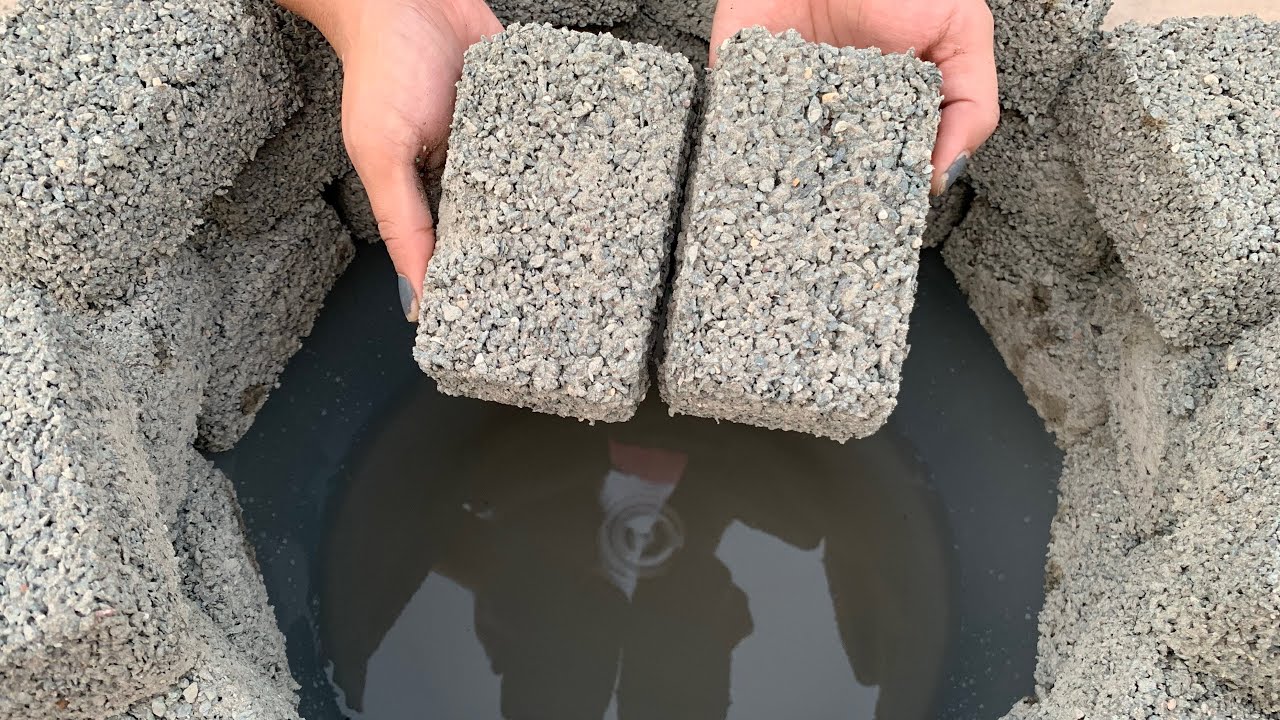 Amazing Setup Pure Grittiest Concrete Bars Water Crumbling